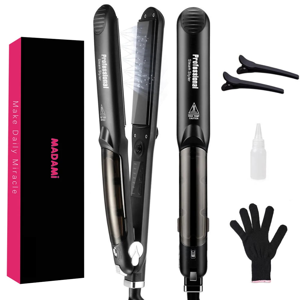 SteamPro 450° Haarglätter – Professioneller Keramik-Vapor-Flachiron mit Arganölbehandlung für schnelles Styling und Haarpflege
