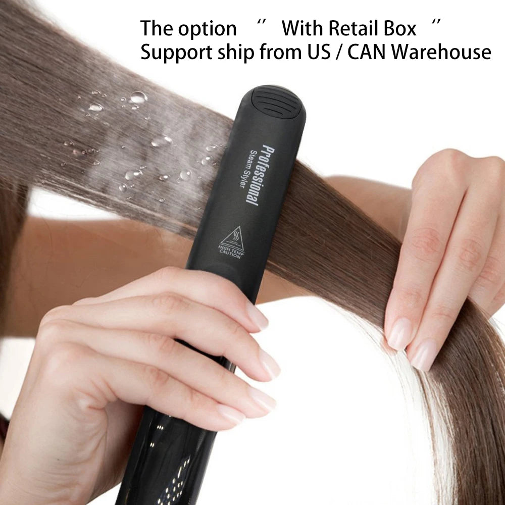 SteamPro 450° Haarglätter – Professioneller Keramik-Vapor-Flachiron mit Arganölbehandlung für schnelles Styling und Haarpflege