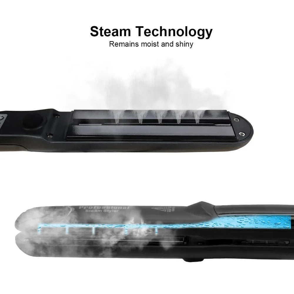 SteamPro 450° Haarglätter – Professioneller Keramik-Vapor-Flachiron mit Arganölbehandlung für schnelles Styling und Haarpflege