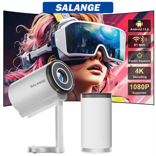 Salange VisionX 5 Mini Smart Beamer – 720P mit 1080P-Unterstützung, WiFi & Bluetooth, Verstellbarer Ständer